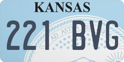 KS license plate 221BVG