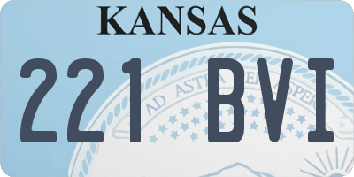 KS license plate 221BVI