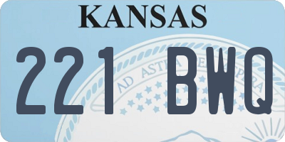 KS license plate 221BWQ