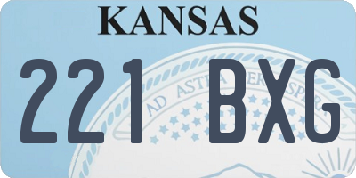 KS license plate 221BXG