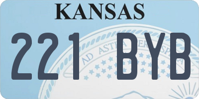 KS license plate 221BYB