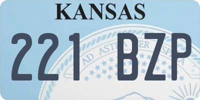 KS license plate 221BZP