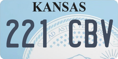 KS license plate 221CBV
