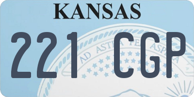 KS license plate 221CGP