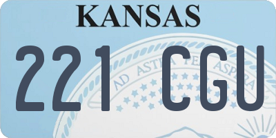 KS license plate 221CGU