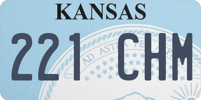 KS license plate 221CHM