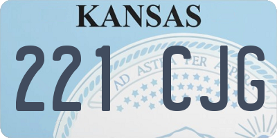 KS license plate 221CJG