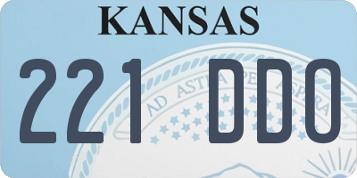 KS license plate 221DDO