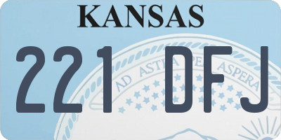 KS license plate 221DFJ