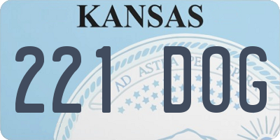 KS license plate 221DOG
