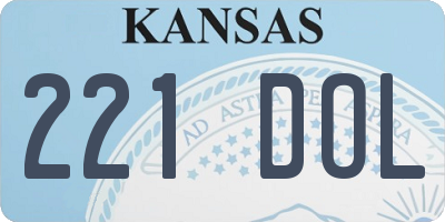 KS license plate 221DOL