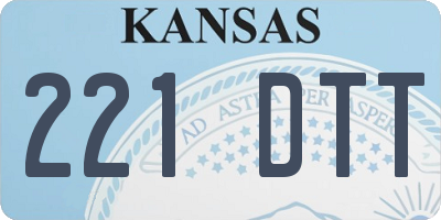 KS license plate 221DTT
