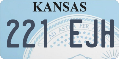 KS license plate 221EJH
