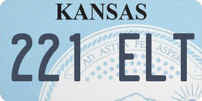 KS license plate 221ELT
