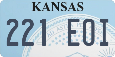 KS license plate 221EOI