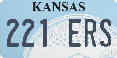 KS license plate 221ERS