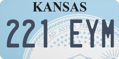 KS license plate 221EYM