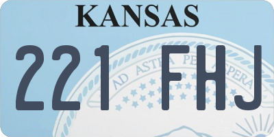 KS license plate 221FHJ