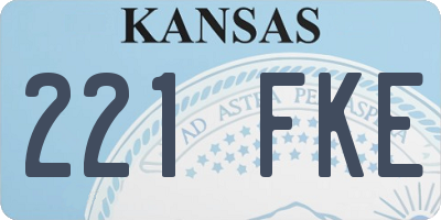 KS license plate 221FKE