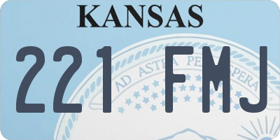 KS license plate 221FMJ