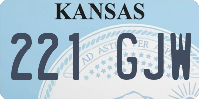 KS license plate 221GJW