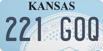 KS license plate 221GOQ