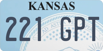 KS license plate 221GPT