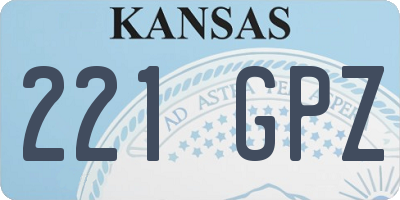 KS license plate 221GPZ