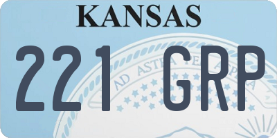 KS license plate 221GRP