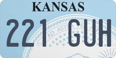 KS license plate 221GUH
