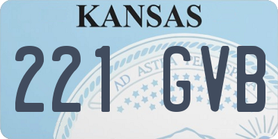 KS license plate 221GVB