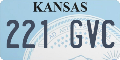 KS license plate 221GVC