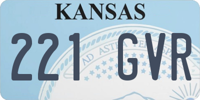 KS license plate 221GVR