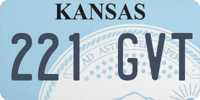 KS license plate 221GVT