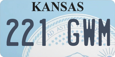 KS license plate 221GWM
