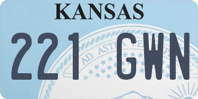 KS license plate 221GWN