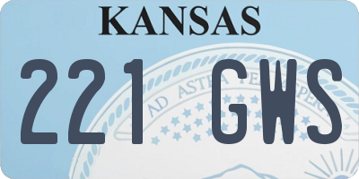 KS license plate 221GWS