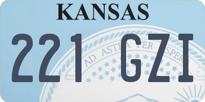 KS license plate 221GZI