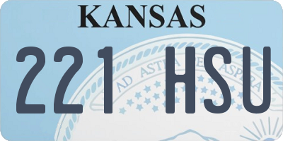 KS license plate 221HSU