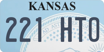 KS license plate 221HTO