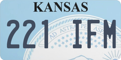 KS license plate 221IFM