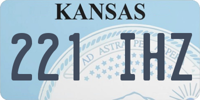 KS license plate 221IHZ