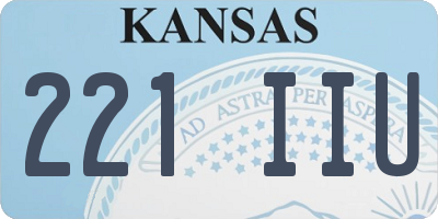 KS license plate 221IIU