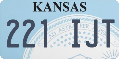 KS license plate 221IJT