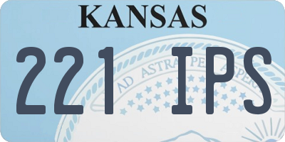 KS license plate 221IPS
