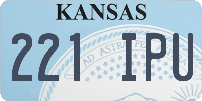 KS license plate 221IPU