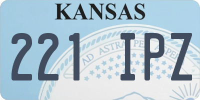 KS license plate 221IPZ