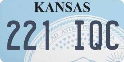 KS license plate 221IQC