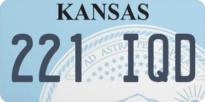 KS license plate 221IQD
