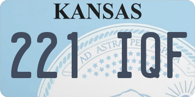 KS license plate 221IQF